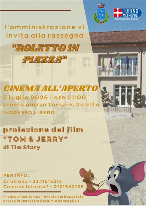 Manifestazioni 2026 - "Roletto in Piazza" serata del 2 luglio

