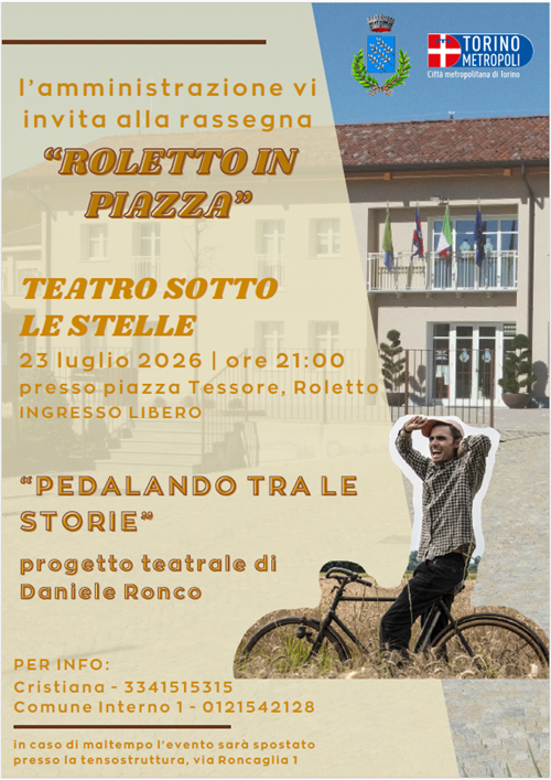 Manifestazioni 2026 - "Roletto in Piazza" serata del 23 Luglio
